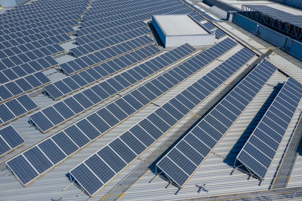Solar Power panel on the roof top